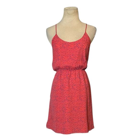 Broadway & Broome pink blue print silk halter mini dress size 4 - Picture 15 of 16